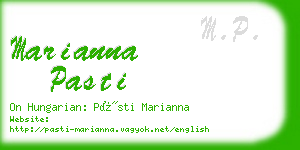 marianna pasti business card